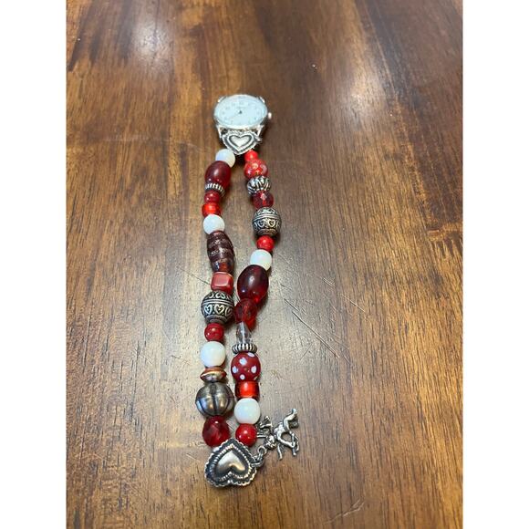 Beaded legacy red beads watch - Picture 2 of 3